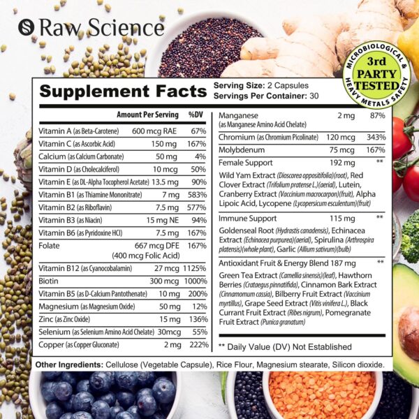 Women's Multivitamin Energy Immune Support without Iron - Image 2