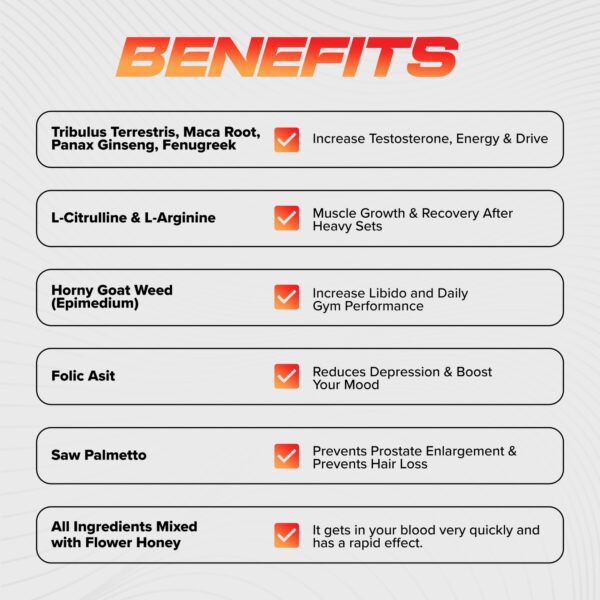 BIOPHOENIX TESTOSTERONE HONEY | Supplement for Men - Image 3